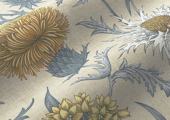 Acanthium, Ochre - Made to Measure Curtains - Image 4